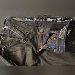 Men's Rock Revival Taniel Moto Slim Stretch Jeans - NWOT - 29x32